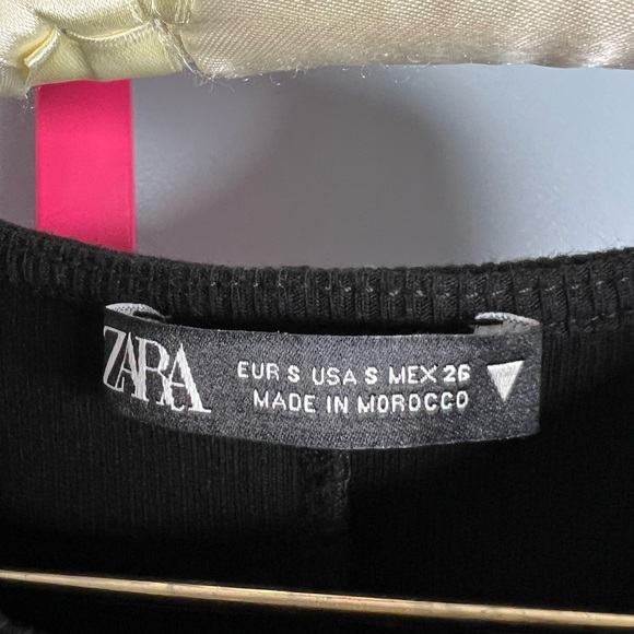 Zara Black Cut-Out Long Sleeve Dress size small - Picture 5 of 6